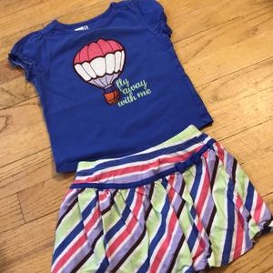 Girls Crazy 8 Matching Skort and T-shirt